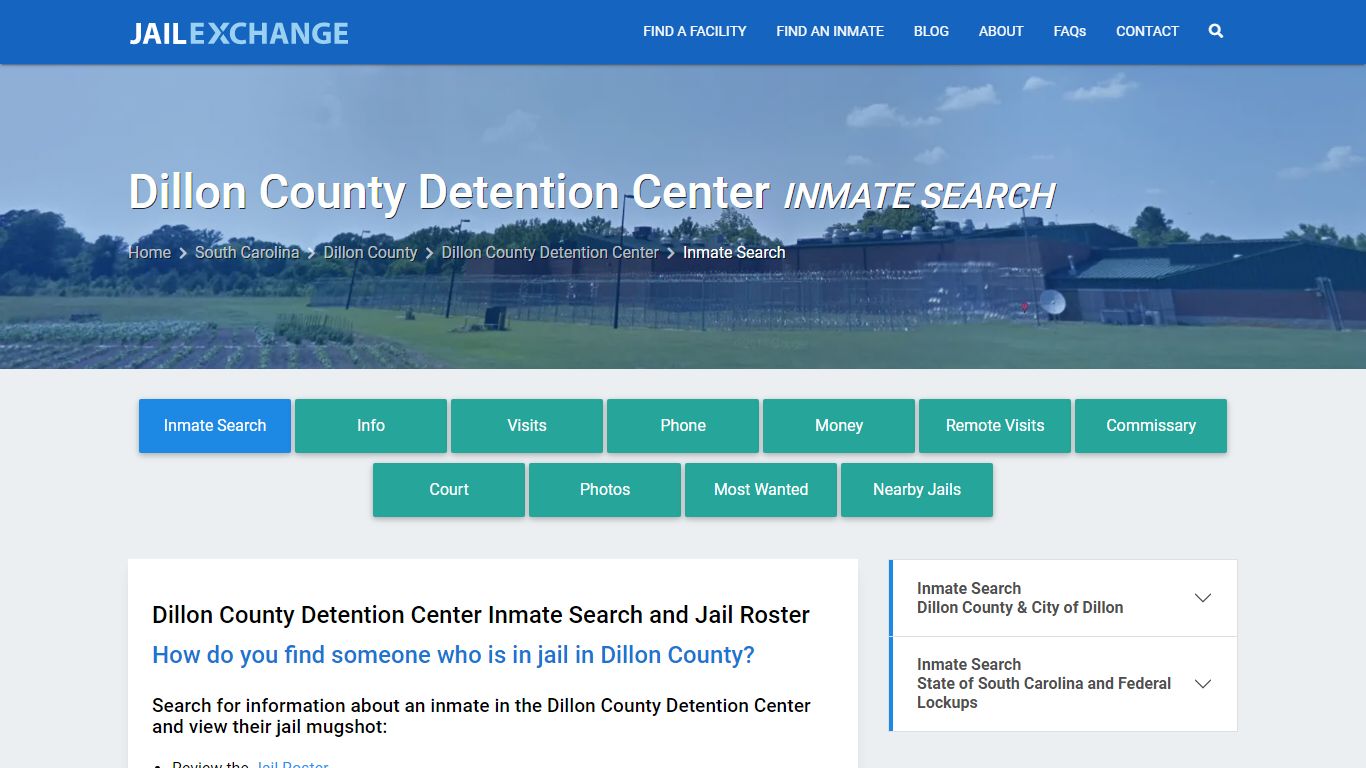 Dillon County Detention Center Inmate Search - Jail Exchange